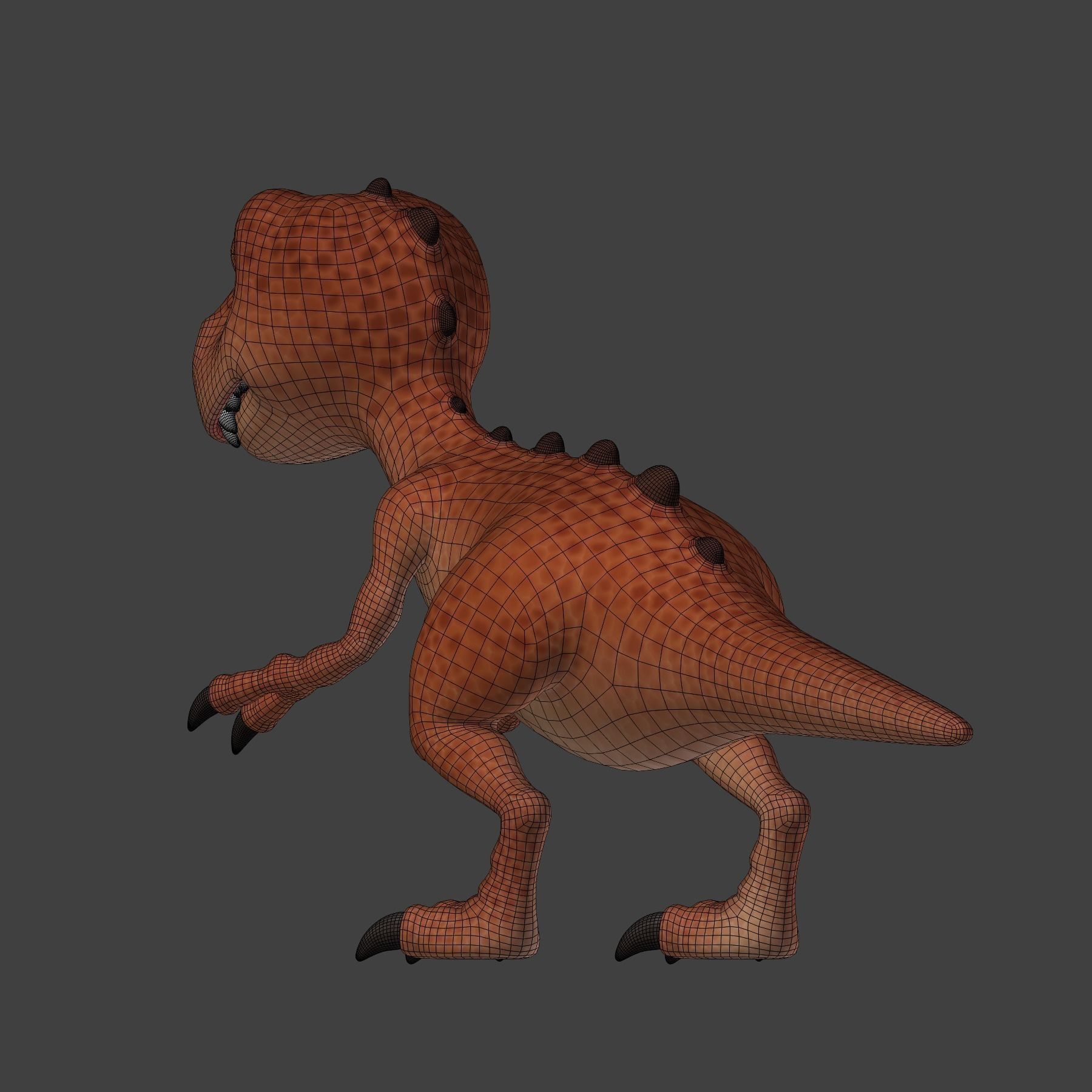 Cartoon t-rex 3D model_7