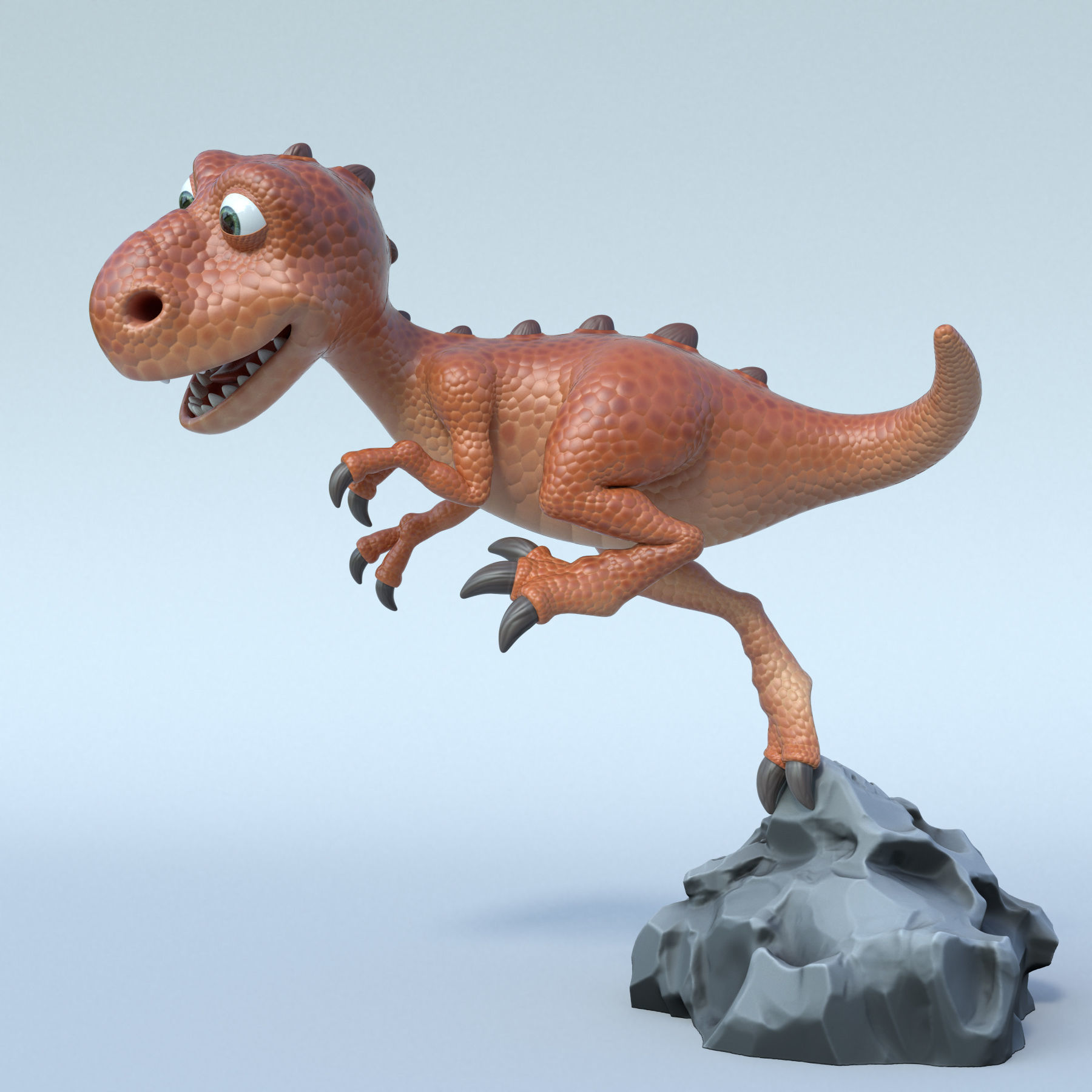 Cartoon t-rex 3D model_3