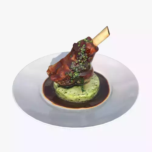 Lamb Shank Low-poly 3D model 2