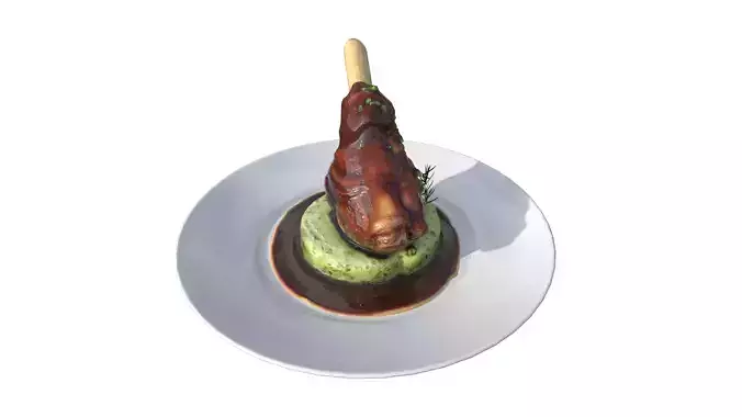 Lamb Shank Low-poly 3D model 6