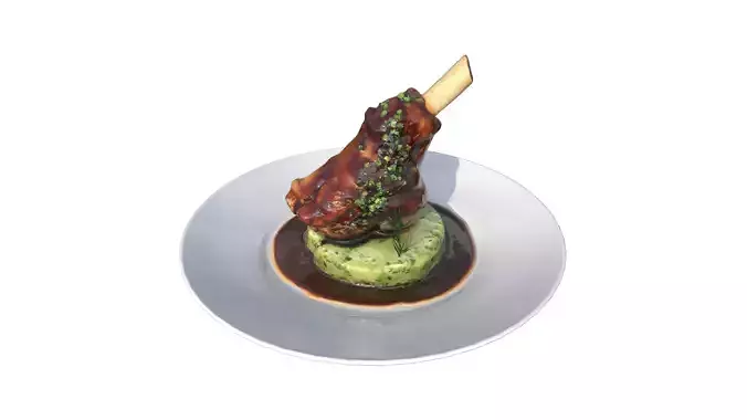 Lamb Shank Low-poly 3D model