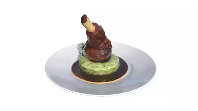 Lamb Shank Low-poly 3D model 4