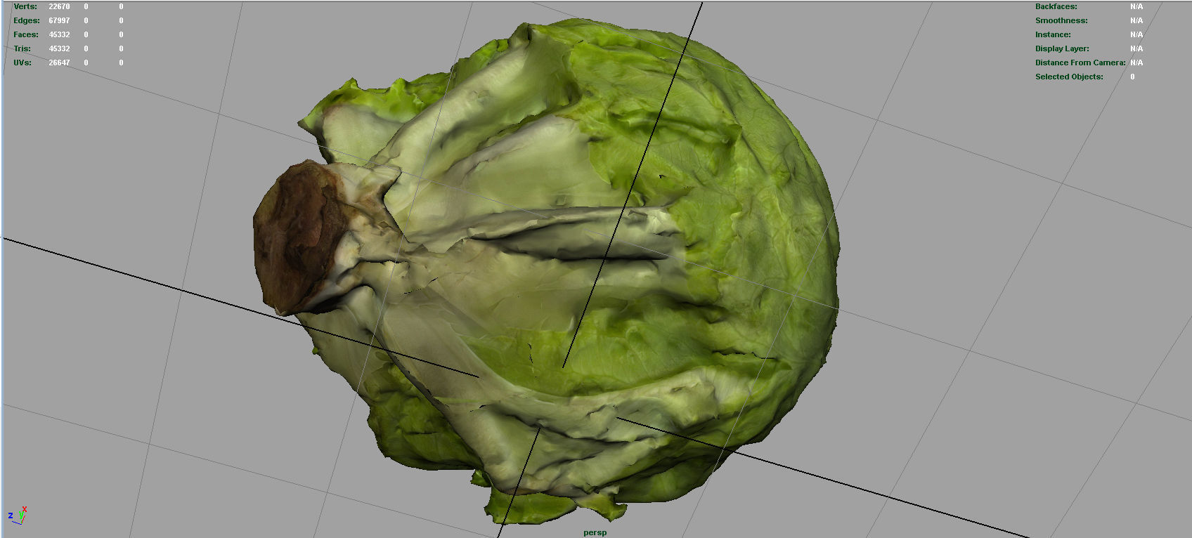 Iceberg Lettuce Low-poly 3D model_13