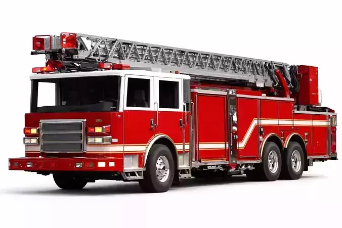 Modern Fire Truck Heavy Duty Firefighting Emergency Vehicle