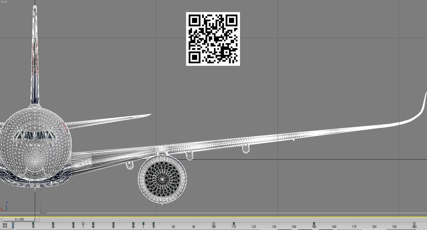 Airbus A350-900 XWB Delta airlnes Low-poly 3D model_18