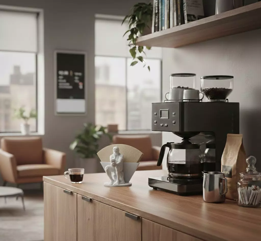 Coffee Filter Holder inspired by The Thinker 3D print model