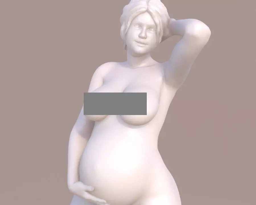 woman Pregnant 01 3D print model
