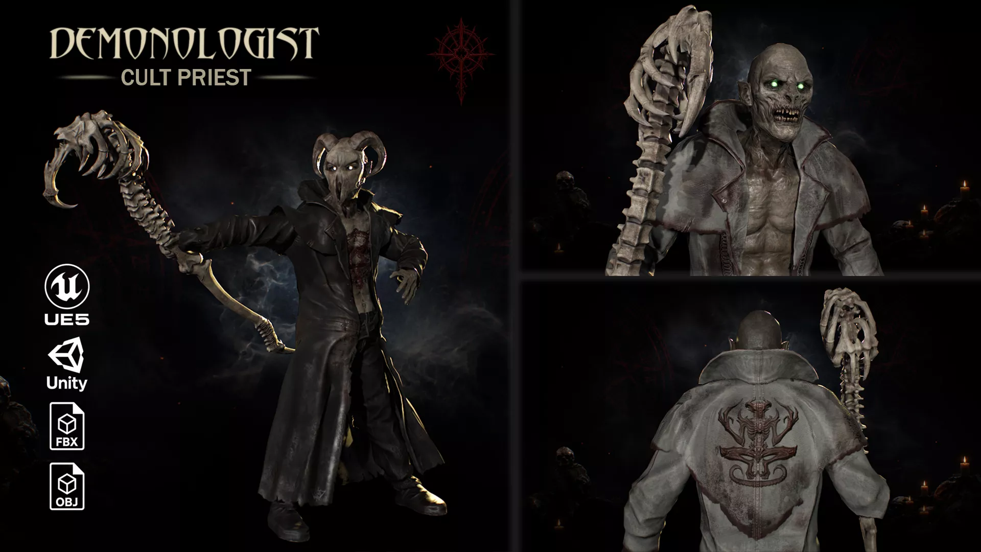 Demonologist Low-poly 3D model