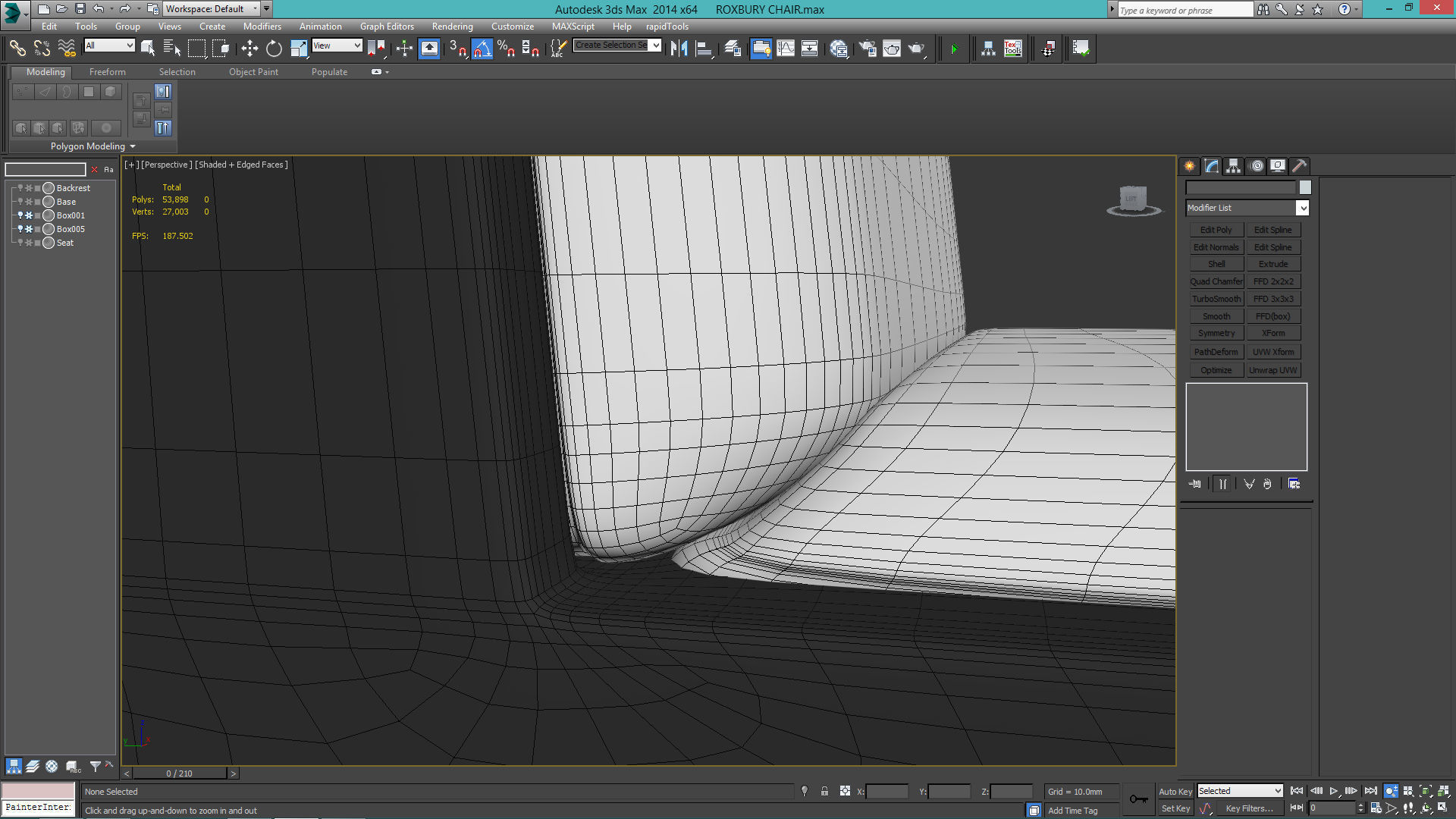 Kelly Wearstler Roxbury Chair Low-poly 3D model_5