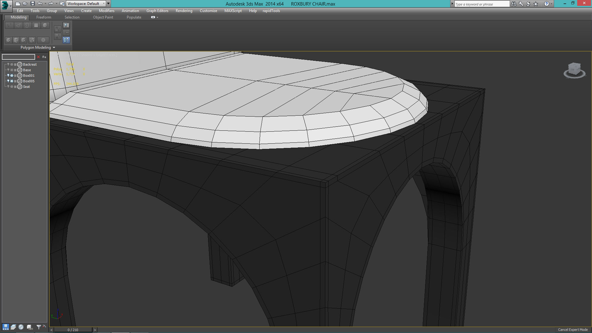 Kelly Wearstler Roxbury Chair Low-poly 3D model_6