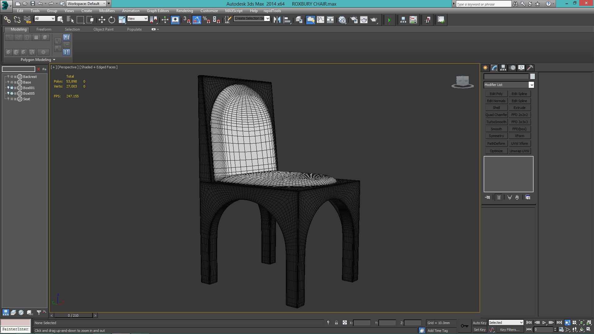 Kelly Wearstler Roxbury Chair Low-poly 3D model_3