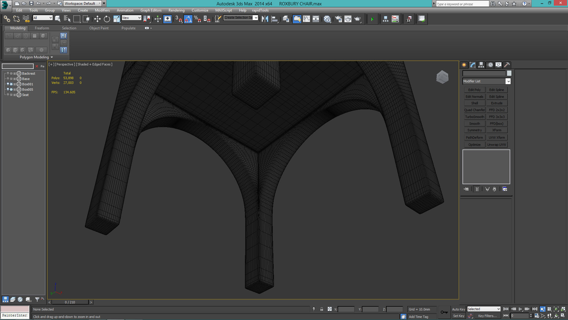 Kelly Wearstler Roxbury Chair Low-poly 3D model_9