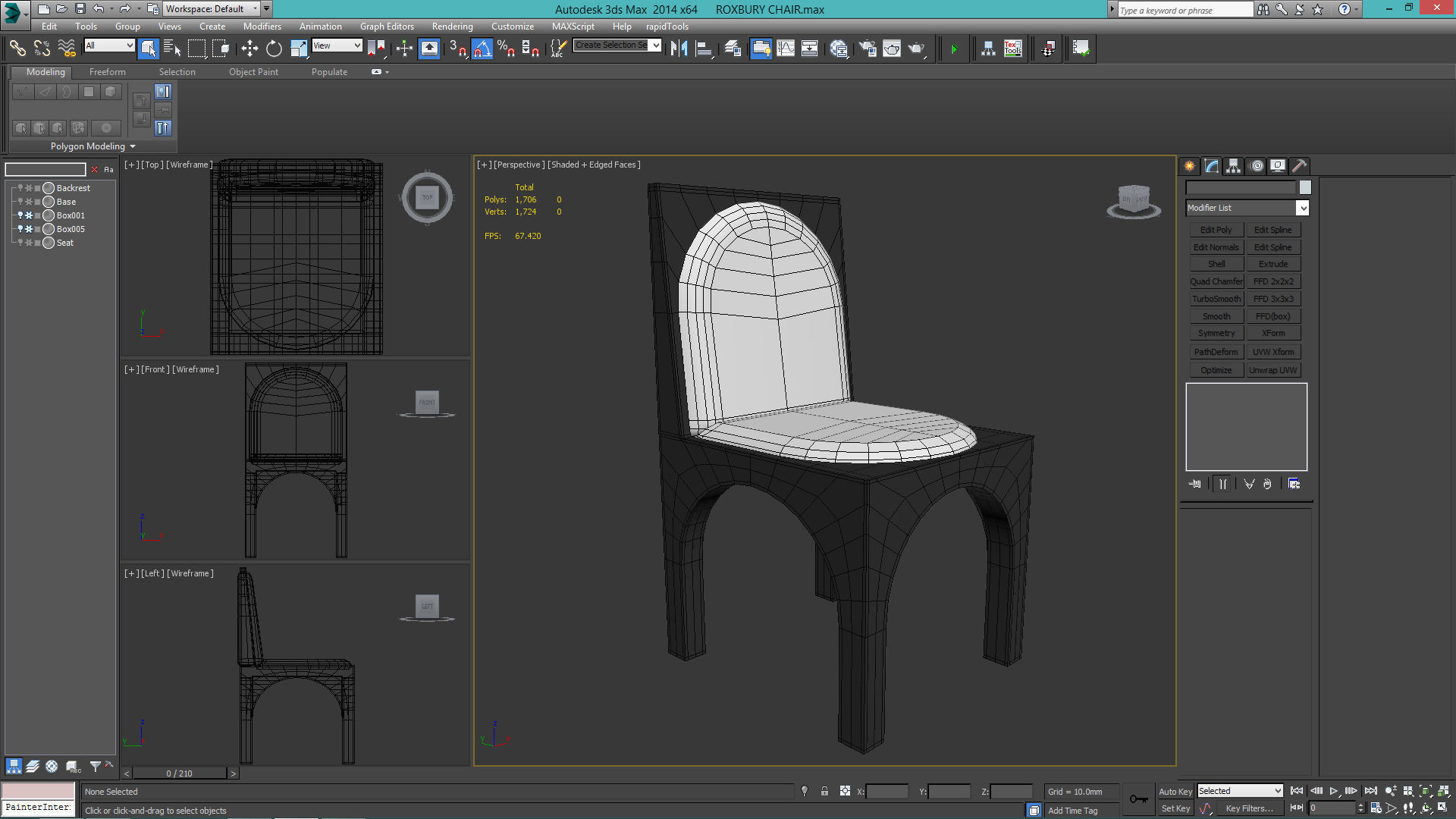 Kelly Wearstler Roxbury Chair Low-poly 3D model_8