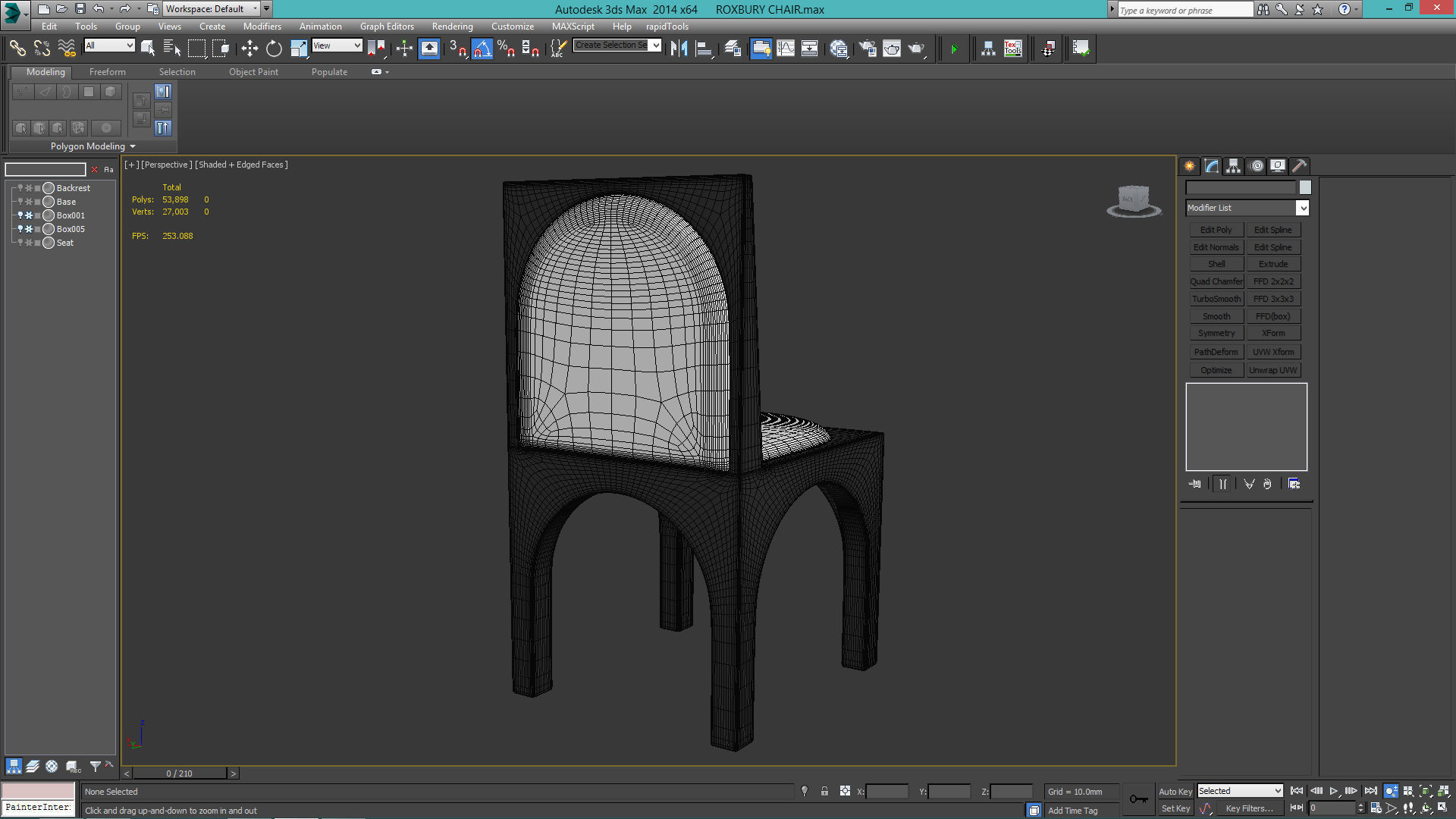 Kelly Wearstler Roxbury Chair Low-poly 3D model_7