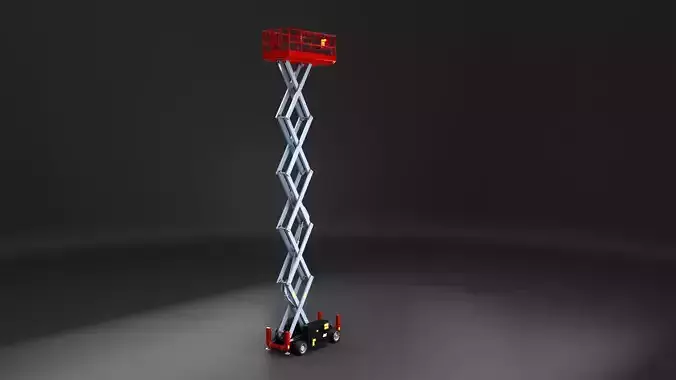 Scissor Lift - Game Ready PBR - 3 LODs