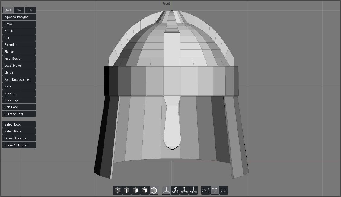 Engraved Steel Helmet Free low-poly 3D model_3