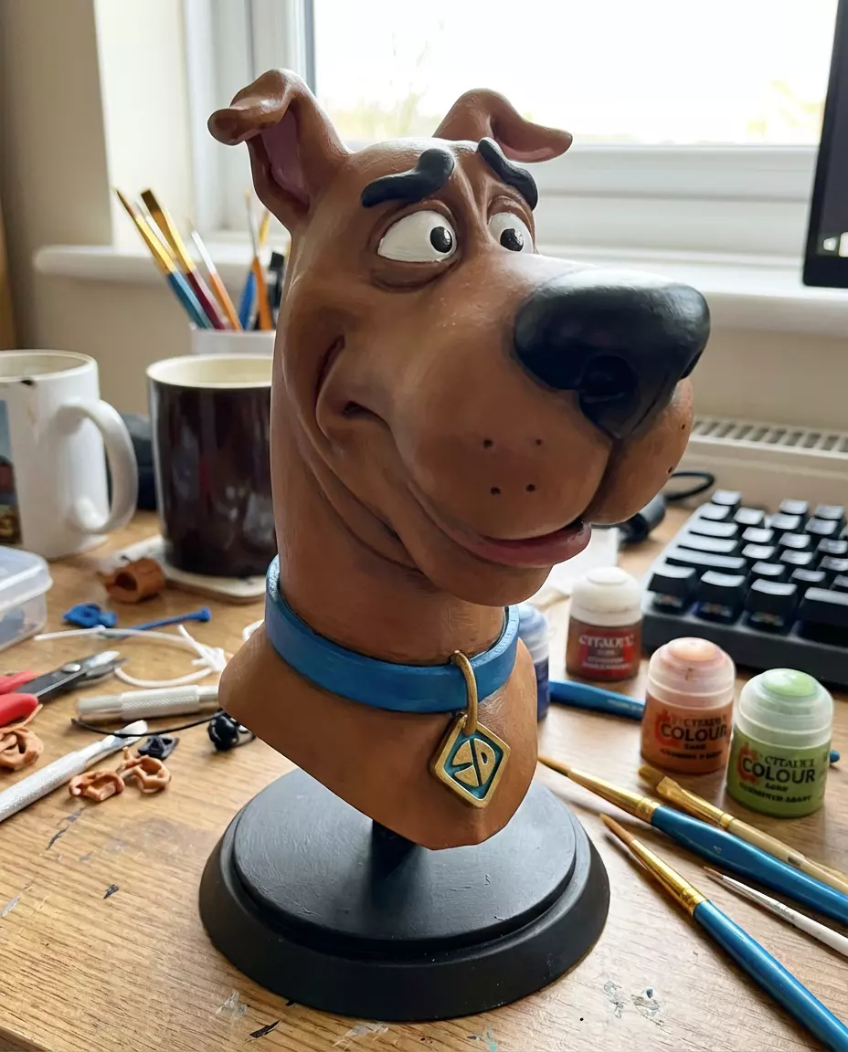 Scooby Doo Bust Mystery Inc Figure Free 3D print model