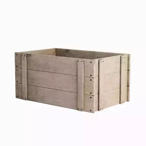 Large Wooden Crate Set  Low-poly 3D model 4