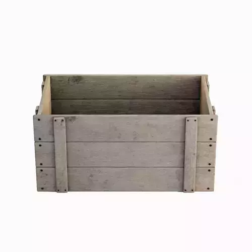 Large Wooden Crate Set  Low-poly 3D model 5