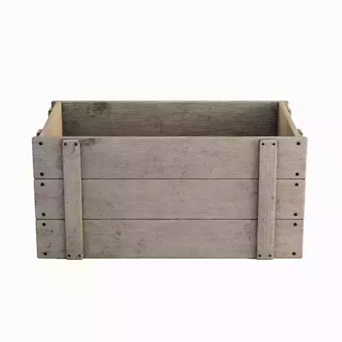 Large Wooden Crate Set  Low-poly 3D model 2