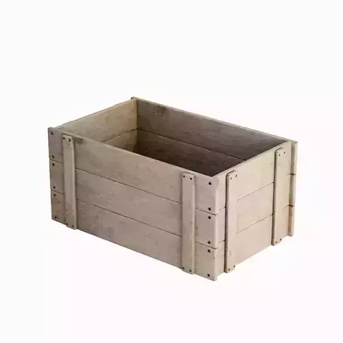 Large Wooden Crate Set  Low-poly 3D model 7