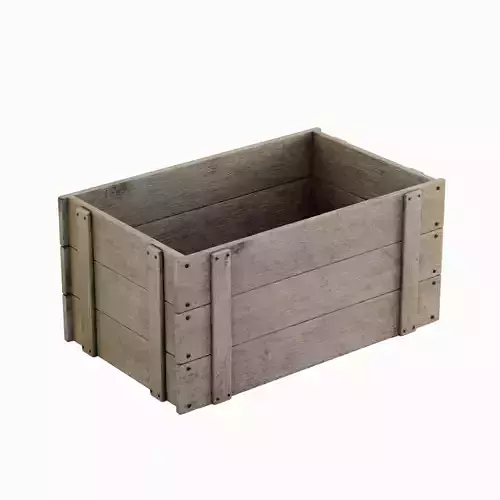 Large Wooden Crate Set  Low-poly 3D model 6