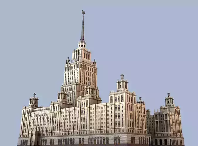 Radisson Royal Hotel Low-poly 3D model