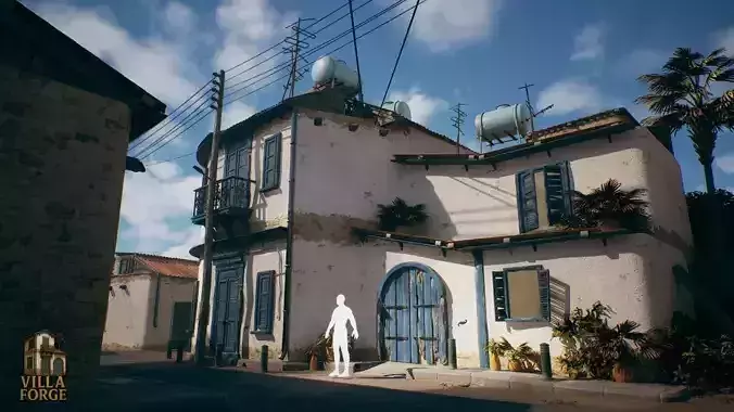 Villa Forge Low-poly 3D model