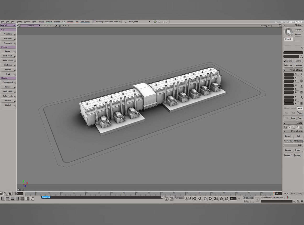 Factory 02 Low-poly 3D model_6