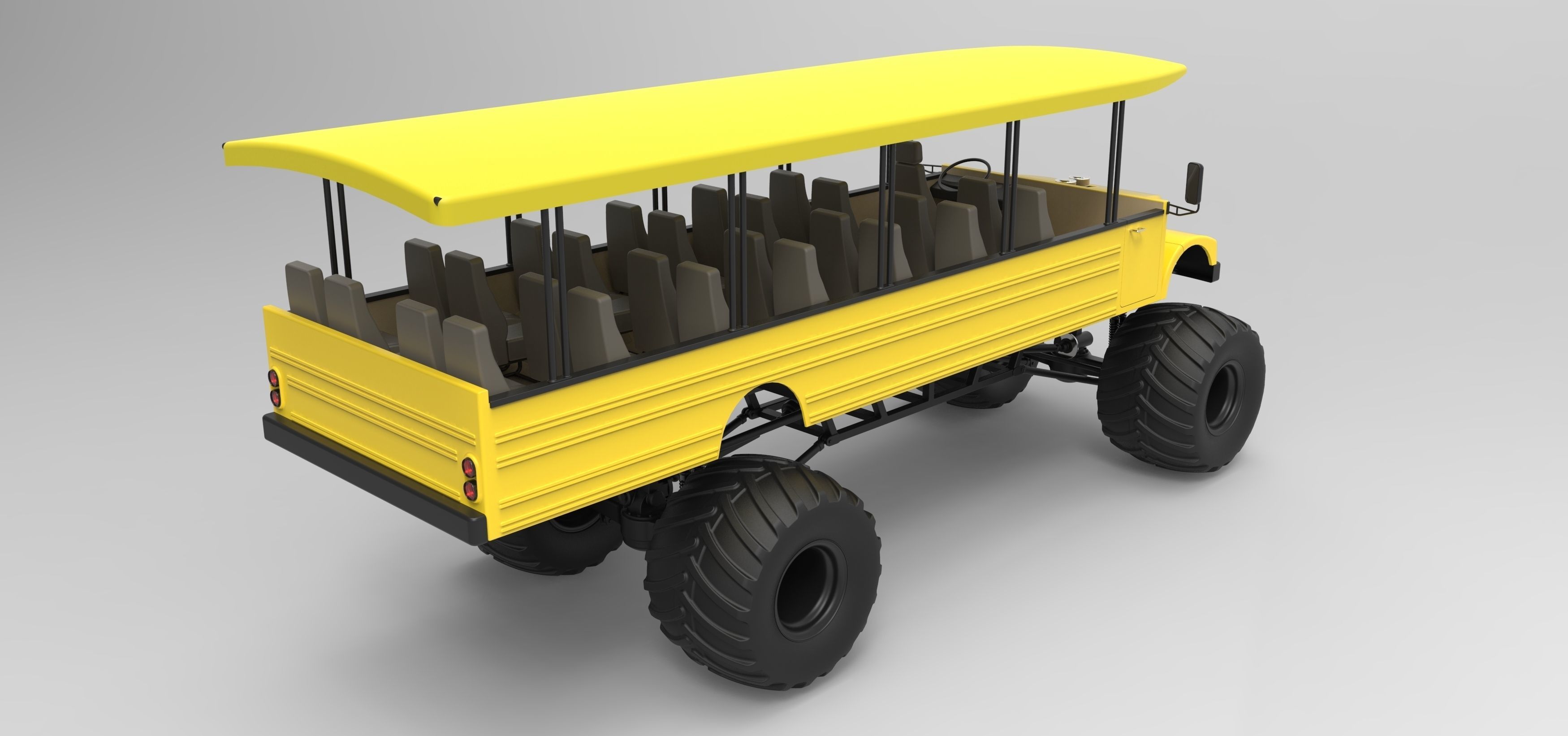 Safari Monster Truck 3D model_9