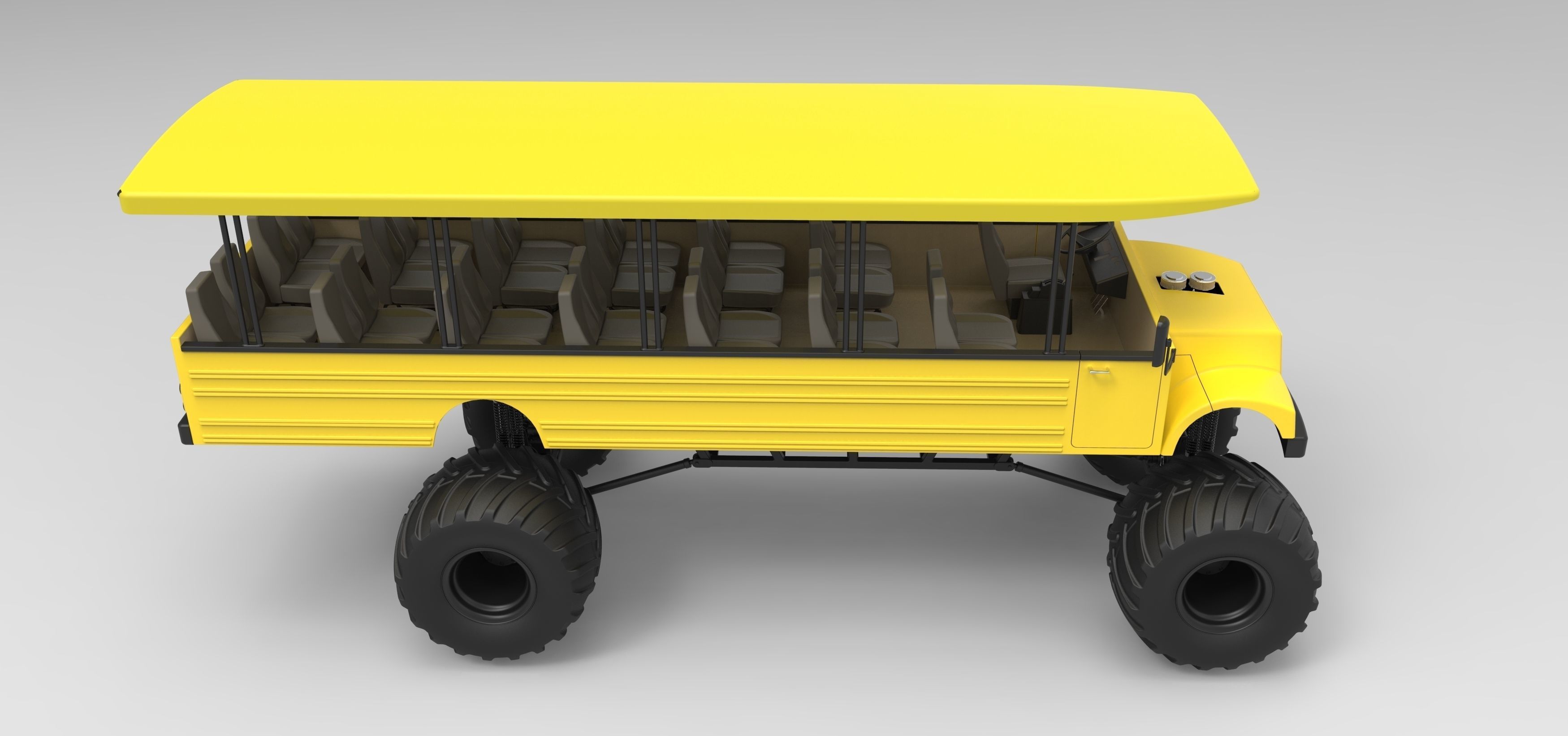 Safari Monster Truck 3D model_7
