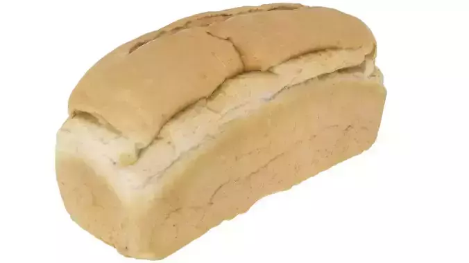 Bread Loaf - High and Low Poly versions Low-poly 3D model