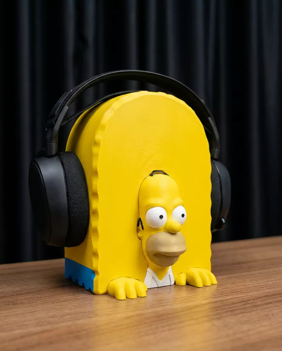 Homer Simpson Hedge Headphone Stand Funny Gaming Decor 3D print model