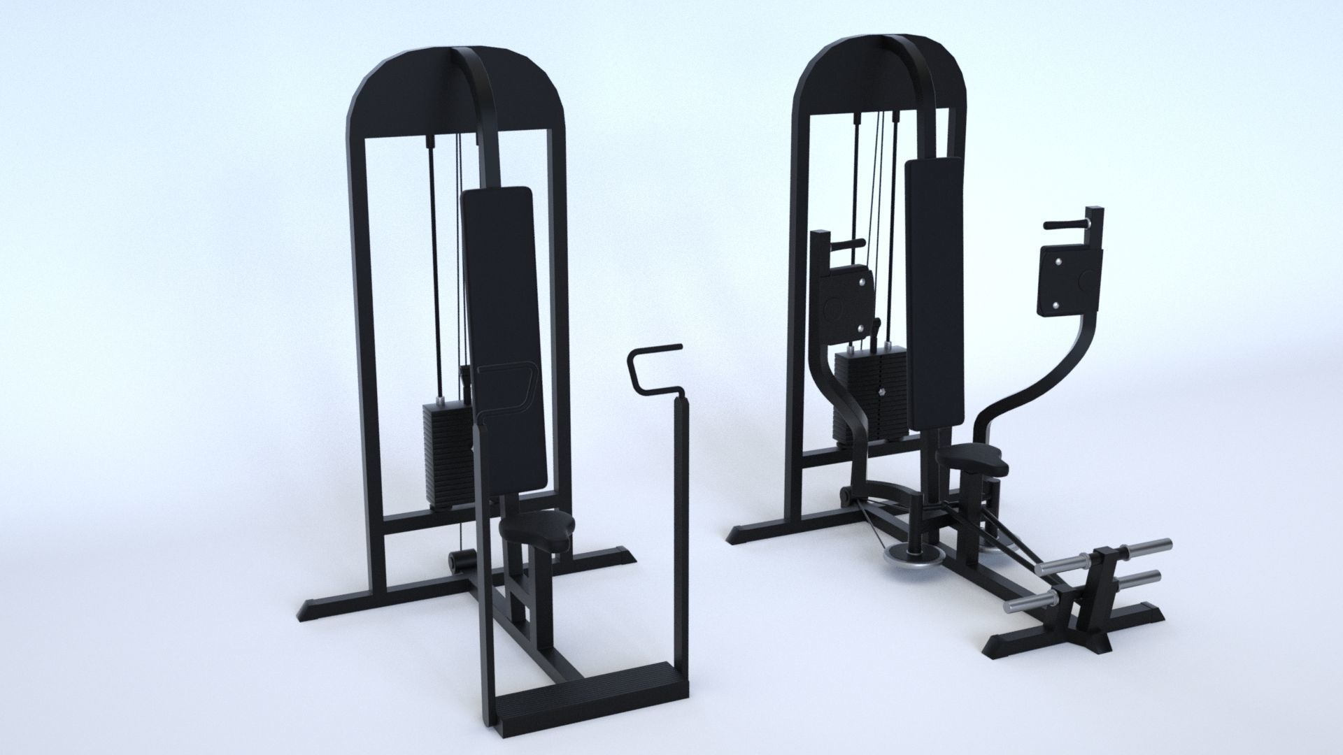 Massive Gym Equipment Collection 3D model_4