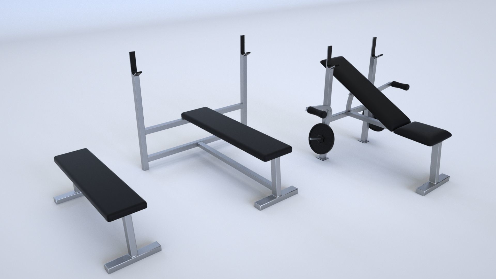 Massive Gym Equipment Collection 3D model_15
