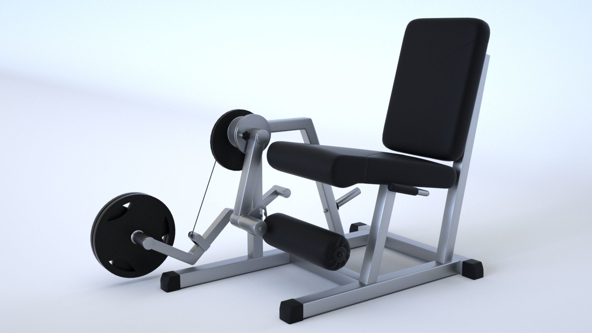Massive Gym Equipment Collection 3D model_6