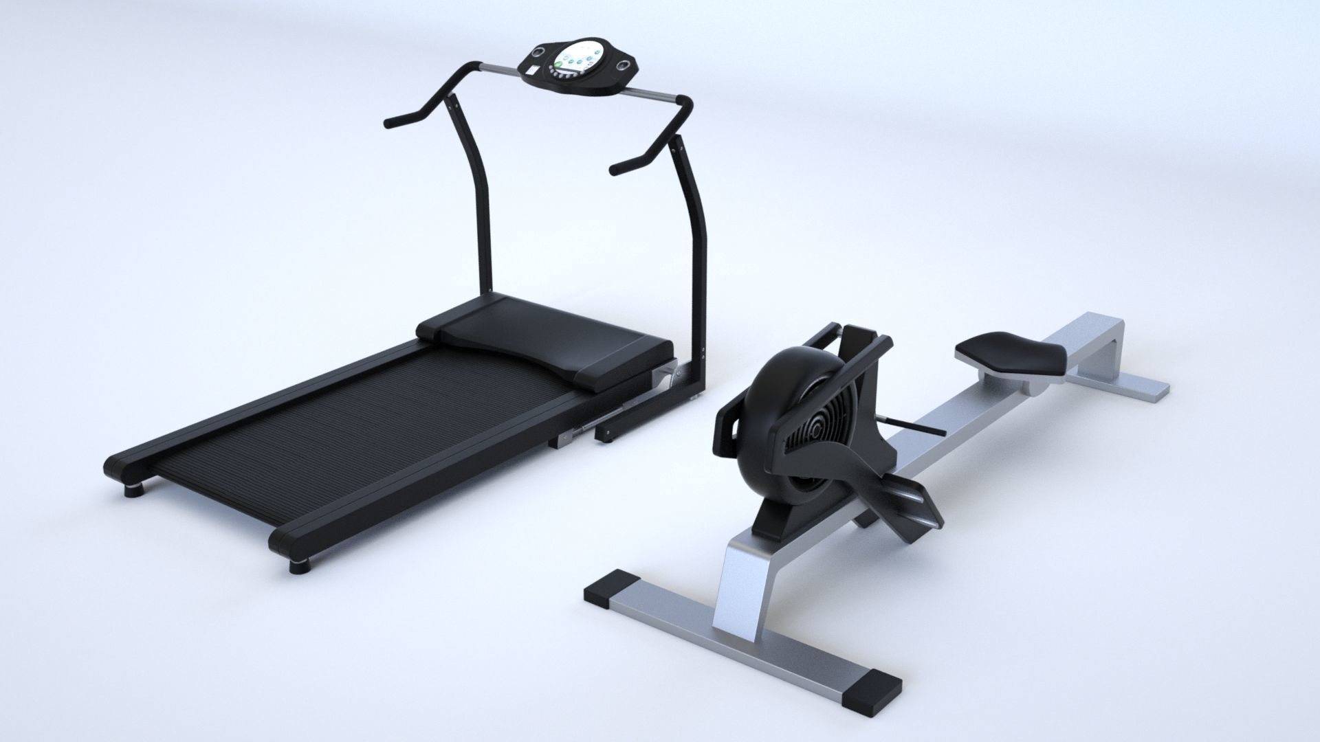 Massive Gym Equipment Collection 3D model_5
