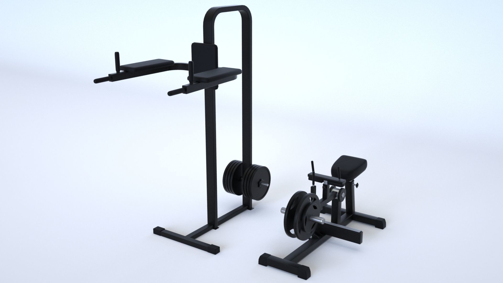 Massive Gym Equipment Collection 3D model_16