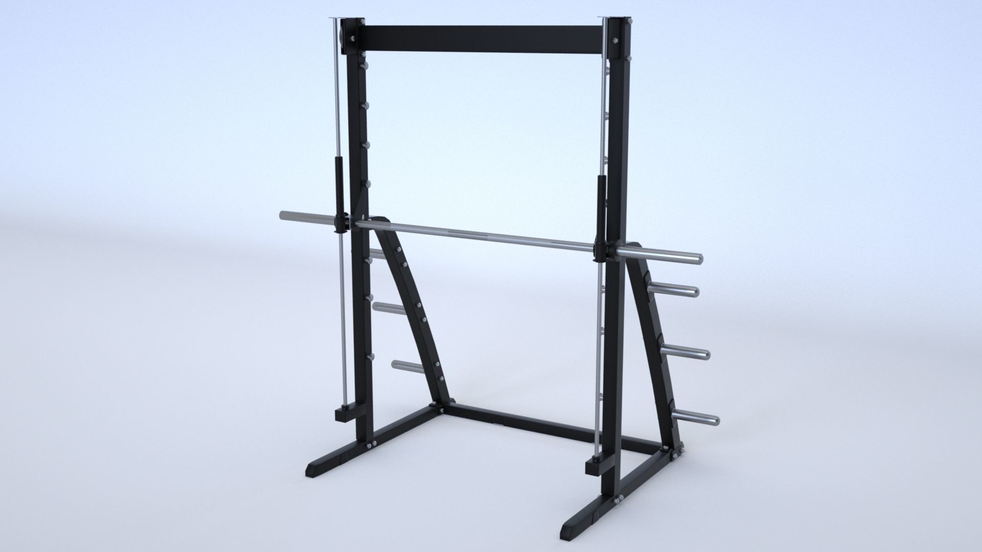 Massive Gym Equipment Collection 3D model_8