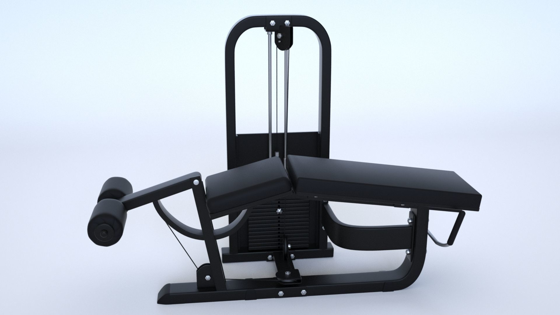 Massive Gym Equipment Collection 3D model_10