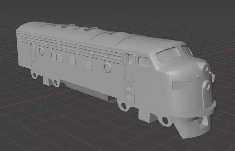 3D Printable F-7A Locomotive Model 1-115 Version 3D print model