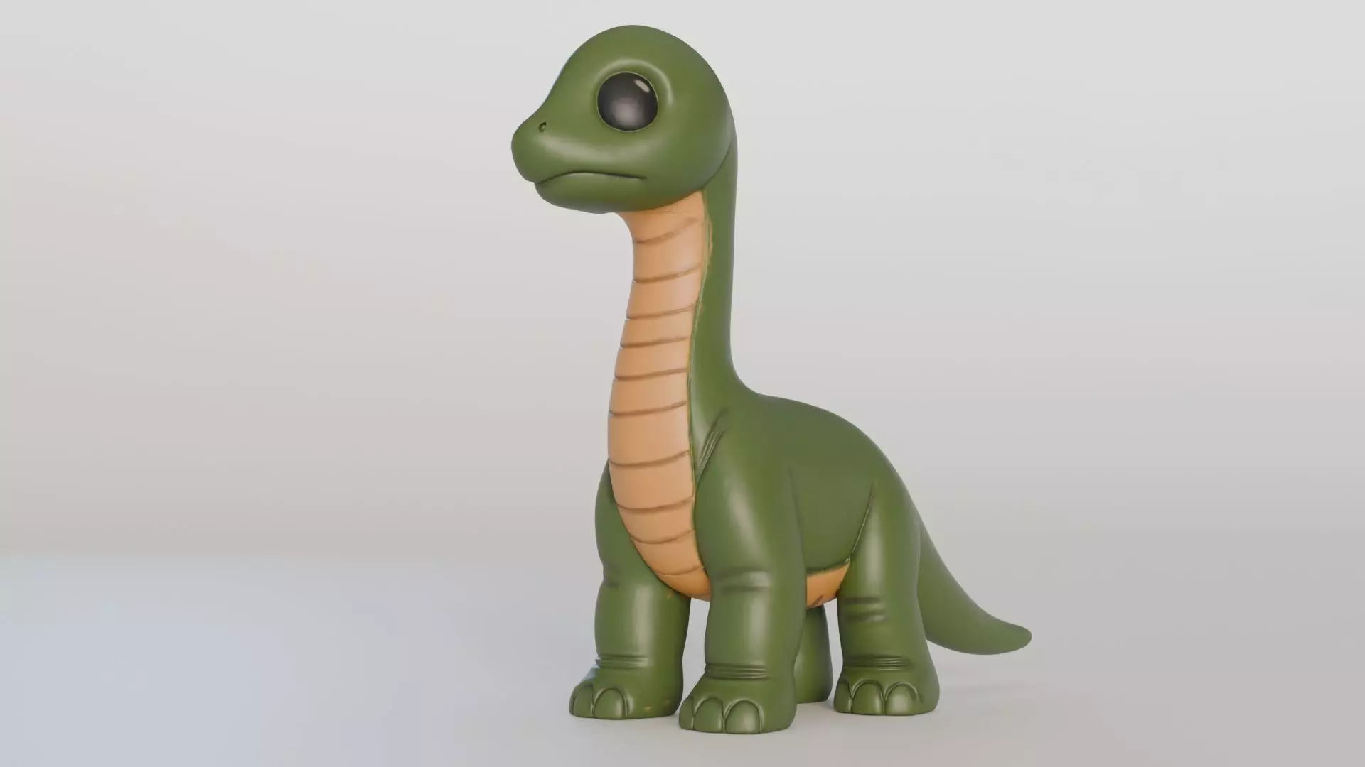 High Poly Baby Brachiosaur 3D model