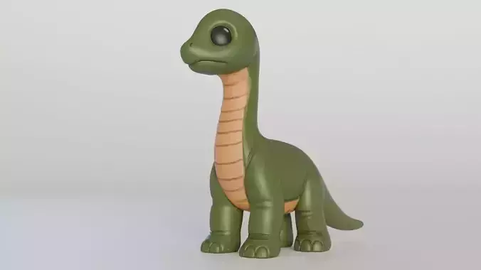 High Poly Baby Brachiosaur