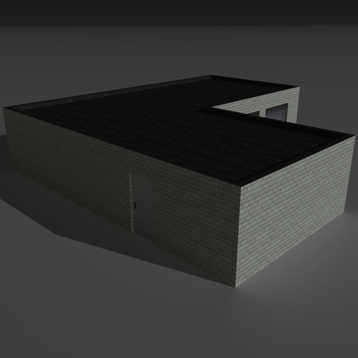 Factory Building 1 Low-poly 3D model_7