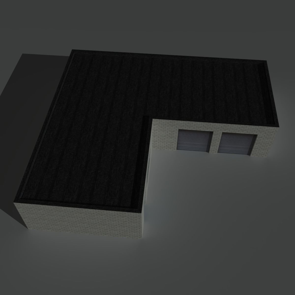 Factory Building 1 Low-poly 3D model_9