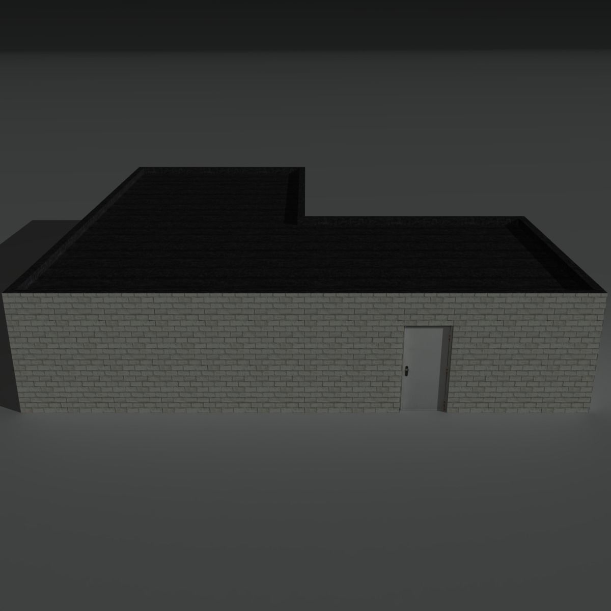 Factory Building 1 Low-poly 3D model_6