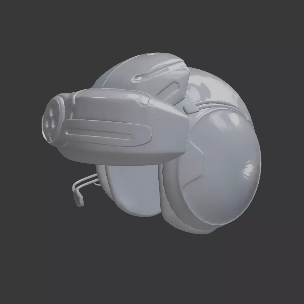 Futuristic Sci Fi Helmet 3D Printable 3D print model