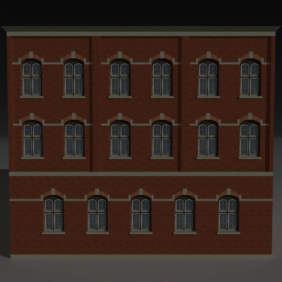 Factory Building 4 Low-poly 3D model_7