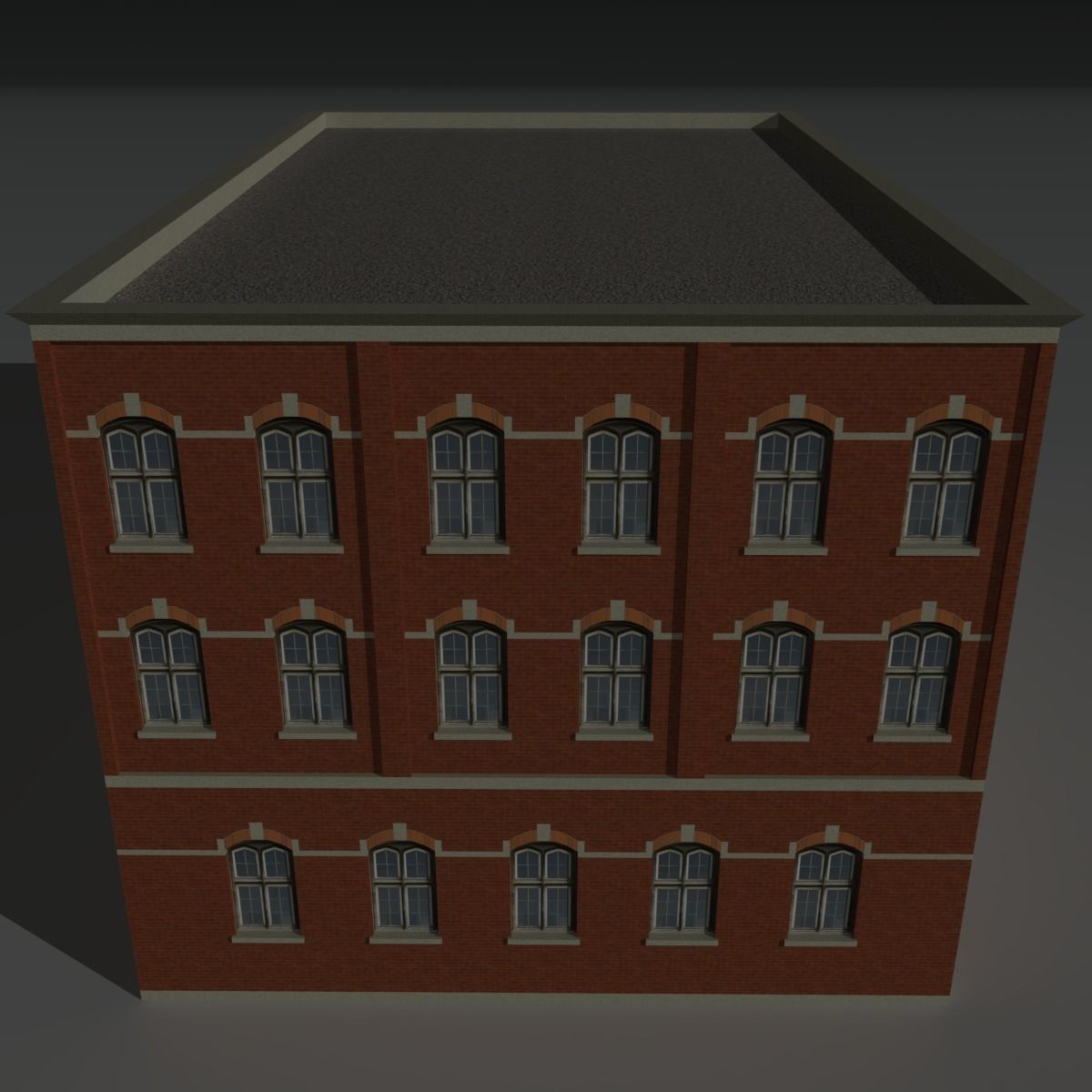 Factory Building 4 Low-poly 3D model_3