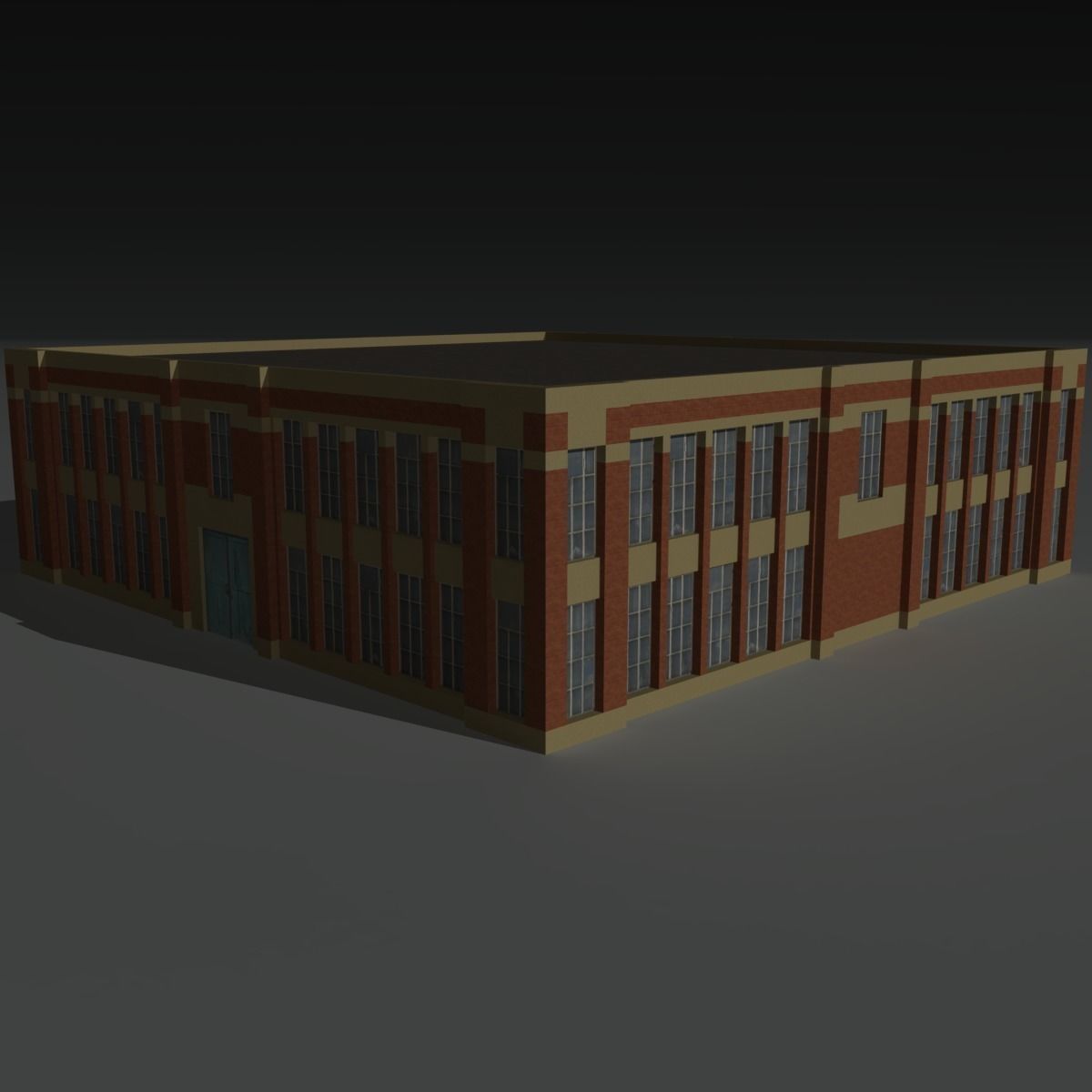 Factory Building 6 Low-poly 3D model_6